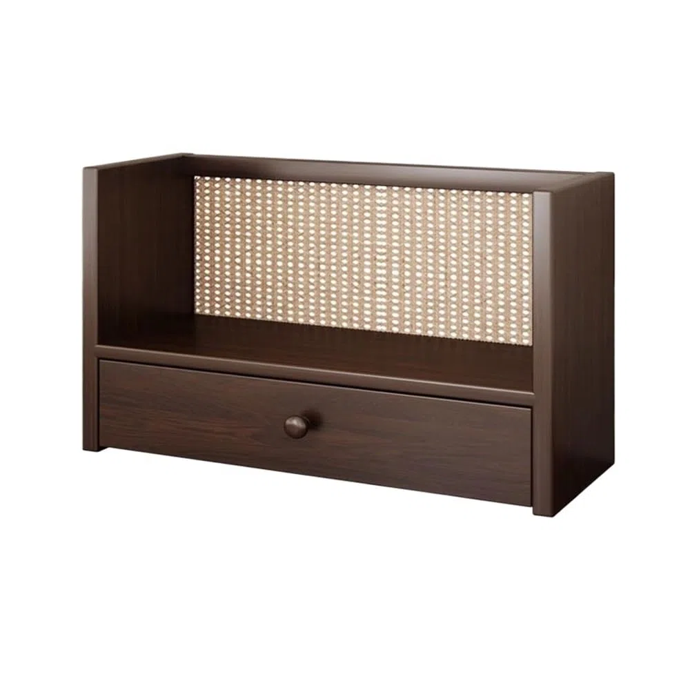 Estantería pequeña Organizador de archivos de escritorio de madera, con estante de almacenamiento de un solo cajón, organizador apilable multiusos, for la oficina de la escuela en casa Estante de exhi