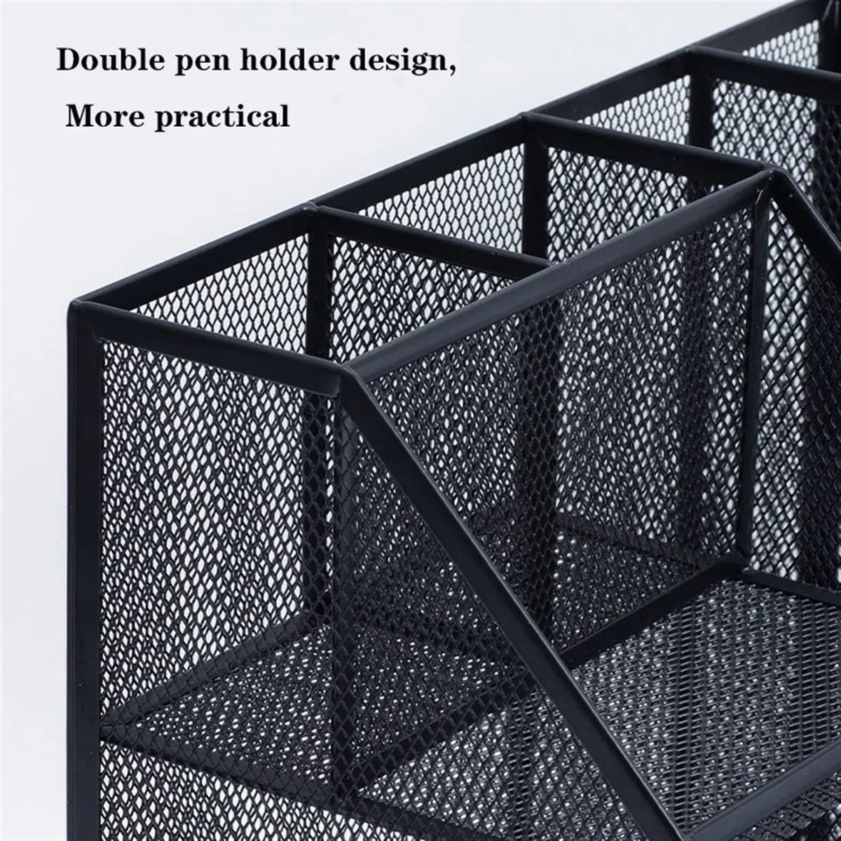 File Rack Estante de Metal, Marco de Archivos Multicapa, Ordenador de estantería de Escritorio, Organizador de Escritorio de Malla con 6 Compartimentos Office File Organizer Shelf