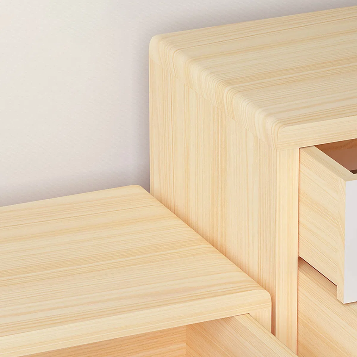 Caja de almacenaje Organizador de escritorio de almacenamiento de oficina de madera con 3 cajones de escritorio archivador para el hogar Artículos de arte de oficina Caja de almacenamiento plegable