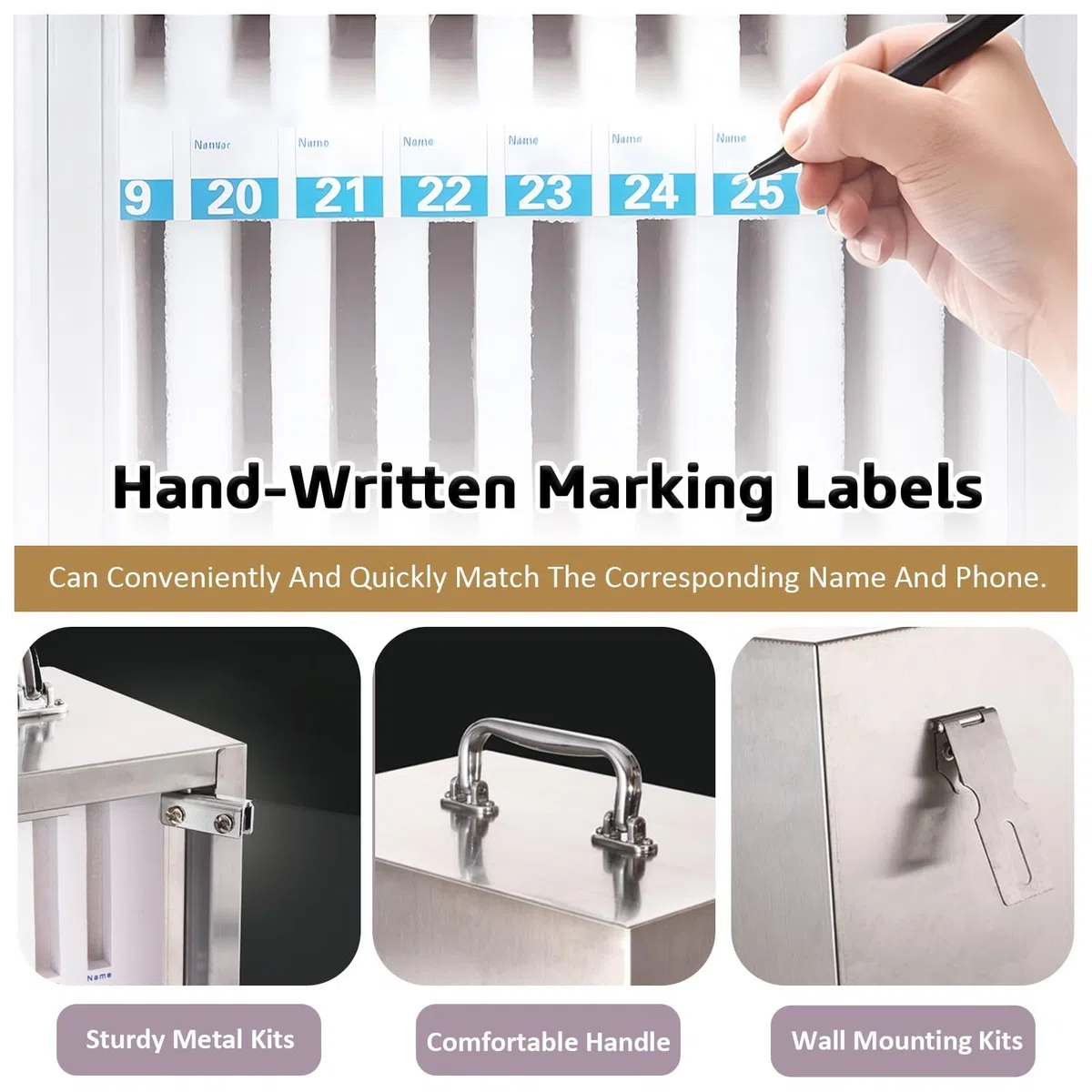 Caja metálica de Seguridad para teléfonos con 12 Ranuras, Armario de Almacenamiento de Pared, Soporte Seguro para teléfonos móviles, estantes para Oficina y Aula, Ideal para organizar y prot