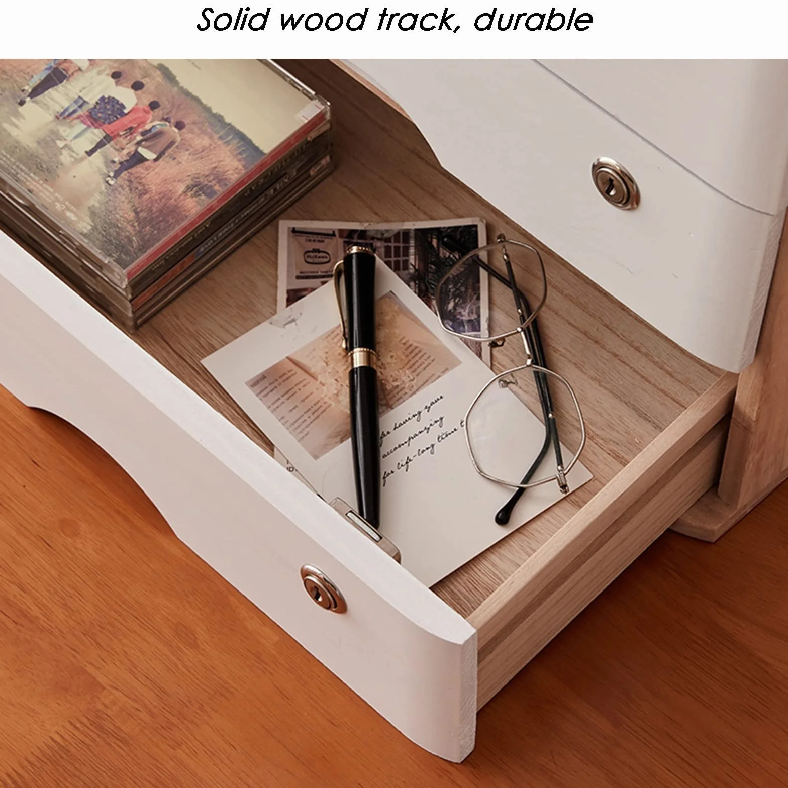 Caja de almacenamiento de madera maciza para escritorio, gabinete con cajones de escritorio, organizador de almacenamiento de suministros de oficina, archivador de madera/gabinete de almacenamiento de