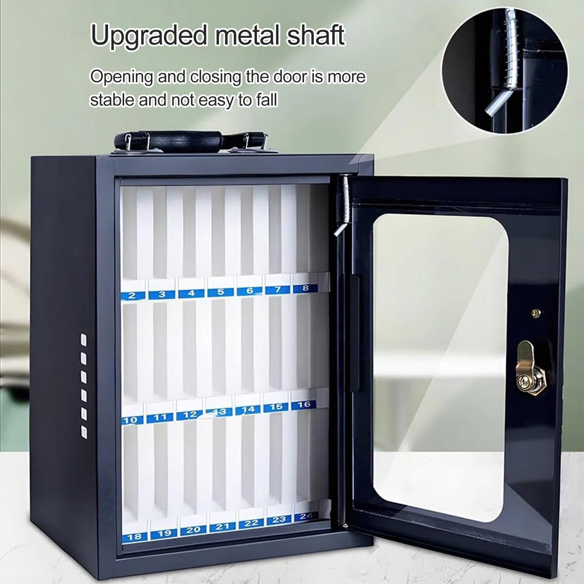 Casillero de Acero Inoxidable para teléfonos móviles, montado en la Pared, para aulas. Caja de Almacenamiento con 36 Ranuras. Soporte Duradero para teléfonos móviles. Solución Segura y Organ