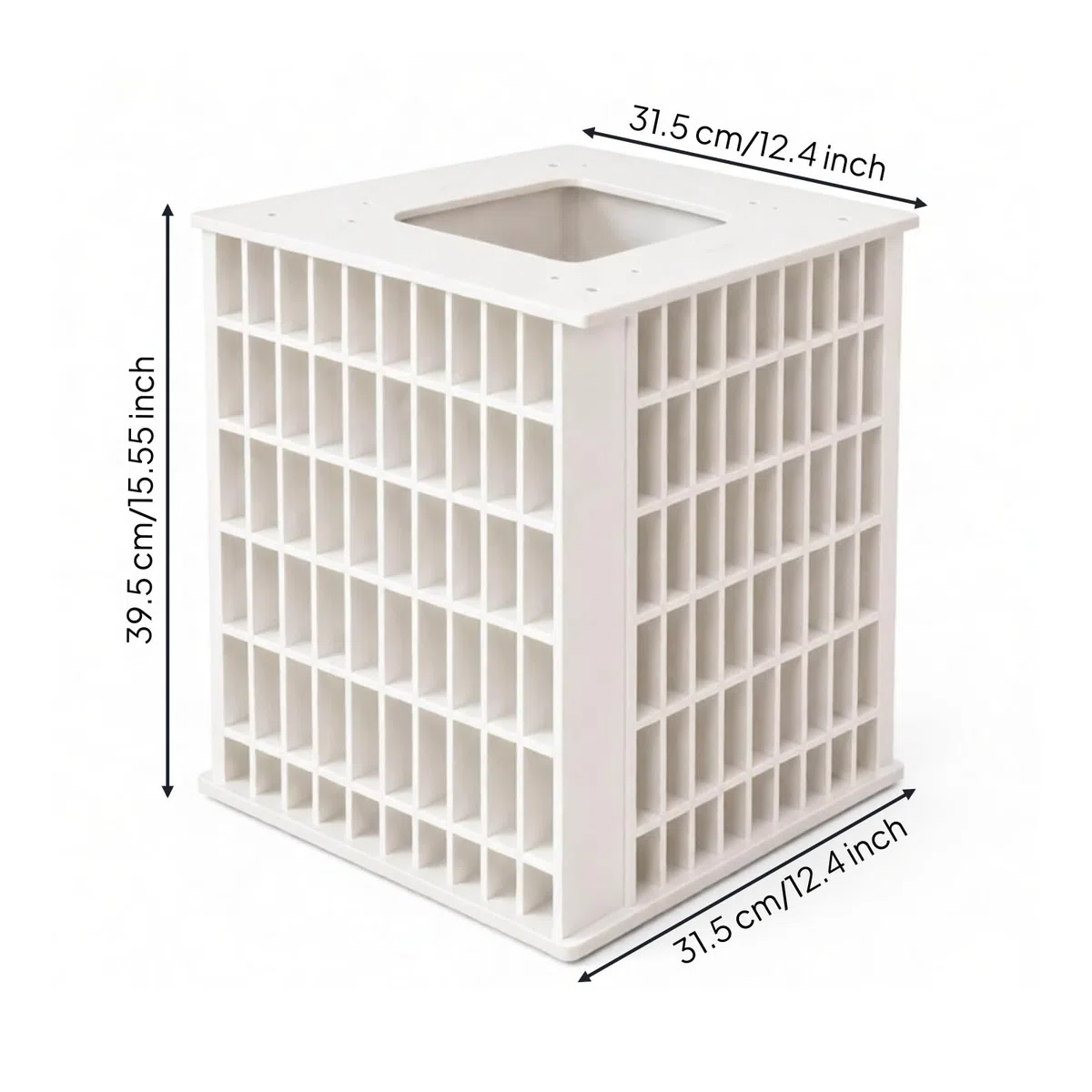 KESOTO Organizador Giratorio de Escritorio con, Caja Cuadrada Giratoria Vertical con 240 Compartimentos