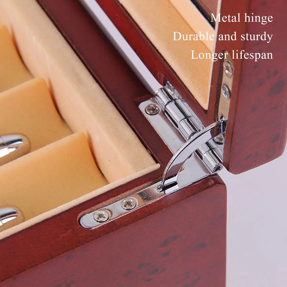 Caja expositora de madera para bolígrafos, estuche organizador grande con cajón y ventana de cristal, solución de almacenamiento perfecta para bolígrafos coleccionables, gran regalo para hombres