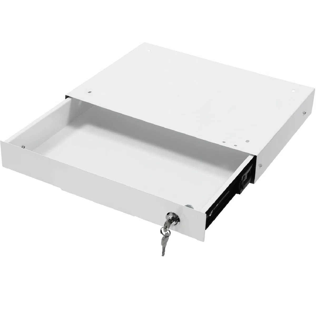 Organizador de Literatura con cajón bajo el Escritorio y Cerradura, 36,8 x 27,6 x 5 cm. Cajones extraíbles para Debajo del Escritorio. Organizador de Almacenamiento Deslizante con