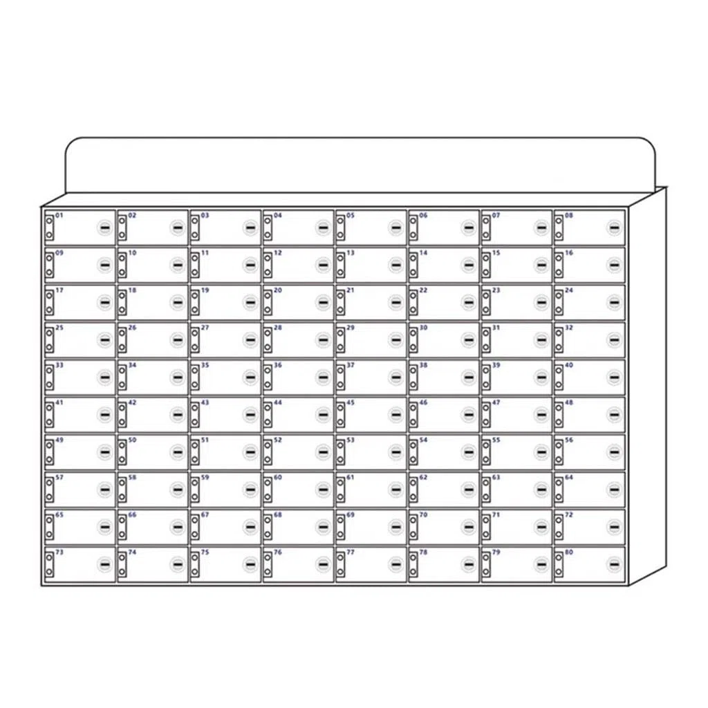 Caja de Almacenamiento para teléfono móvil, Armario acrílico de Pared con Cerradura, taquilla de Escritorio Blanca para teléfonos y Objetos de Valor, Ideal para oficinas y Espacios públicos