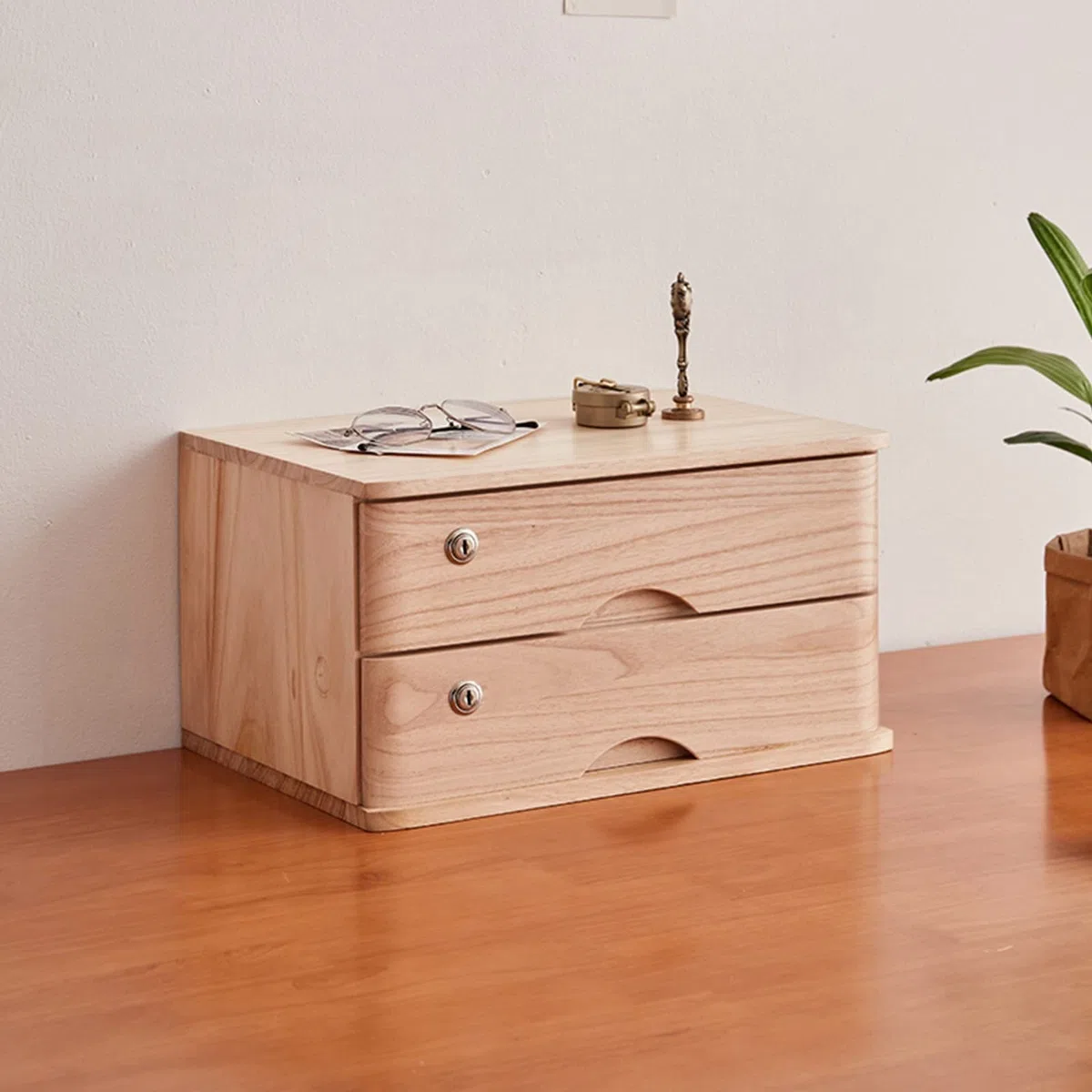 Caja de almacenamiento de madera maciza para escritorio, gabinete con cajones de escritorio, organizador de almacenamiento de suministros de oficina, archivador de madera/gabinete de almacenamiento de