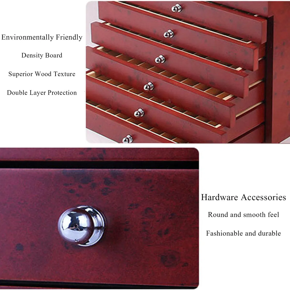 Caja expositora de madera para bolígrafos, estuche organizador grande con cajón y ventana de cristal, solución de almacenamiento perfecta para bolígrafos coleccionables, gran regalo para hombres